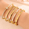 Zakol 5/1pcs Stainless Steel Bracelet With Shiny Zircon Stacking Jewelry Birthday Party Gift for Women - Image 3