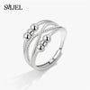 Metal Balls Fidget Rings Adjustable for Women Stress Relieve Finger Jewelry Rotatable Beads Ring Accessories - Image 15