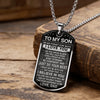 To My Son I Love You Pendant Necklace Stainless Steel Dog Tag Letter Chain Birthday Graduation Gift Jewelry Men Inspiration Kids - Image 5