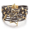 Hollow Star Metal Beads Leather Bracelet Multilayer Glitter Filled Slim Strips Wrap Bracelets Female Jewelry Gifts - Image 9