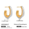 Elegant Gold Color Plated White Resin Pearl Smooth Earring Stainless Steel Jewelry - Image 8