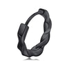 Simple Twisted Mobius Hoop Huggie Earrings for Men, Metal Geometrical Strip Earring Jewelry Gift to Him - Image 8