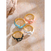 Adjustable Candy Y2K Blue White Black Pink Enamel Cubic Zirconia Open Ring Golden Stainless Steel Jewelry Gift - Image 5
