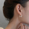 Silver Color Hollow Cat Ear Girls Buckle Cute Cat Model Suitable Girl Earrings for Women Jewelry - Image 3