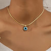 Lucky Double Layers Zircon Evil Eye Necklaces for Women Men Chain Turkish Eye Pendant Necklace Party Jewelry Gift - Image 9