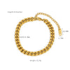 Link Chain Stainless Steel Bangle Bracelet for Women Golden Metal Texture Jewelry Beach Gift Man - Image 18