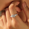 Ring Silver D Clarity Gold Plating Pass The Diamond Tester Gift Gra Twist Arm Double End Open Ring - Image 2