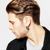 1 Pair/9 Pairs Hoop Earrings for Men Women Unisex Stainless Steel Black Silver Color Men's Huggie Hoop Earrings Set - Image 3