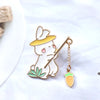 Creative Cat Fishing Design Metal Enamel Brooch Cartoon Cute Animal Badge Pin Friend Gift Jewelry Accessories - Image 6