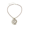 IngeSight.Z Ethnic Geometric Striped Spiral Metal Pendant Necklace Women Vintage Ccb Leather Wax Line Choker Necklace Jewelry - Image 4