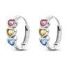 Silver Star Moon Heart Shape Earrings Jewelry Versatile Hoop Earrings For Women Jewelry Birthday Party Gifts - Image 38
