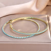 Blue Turquoise Micro-intact Zircon Bracelet Bangle for Women Shiny CZ Tennis Bracelet Delicate Jewelry Gift - Image 12