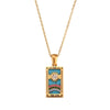 Retro Styles Tarot Card Pendant Necklace For Women Featuring Sturdy Stainless Steel Zodiacs Designs - Image 1