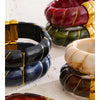 Exclusive Multi-Color Acrylic Resin Wide Statement Bracelet Bangle Stainless Steel Autumn Winter Sweater Wrist Jewelry - Image 4