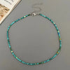 Colorful Glass Bead Choker Necklace with Irregular Shapes - Image 12