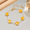 Adjustable Stainless Steel Lucky Five-Petal Flower Bracelet For Woman Stylish Blossom Five-Leaf Jewelry Gift - Image 11