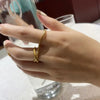 Silver Open Finger Ring Golden 2 Finger Ring Hard Fixed Geometric Punk For Women Jewelry Gift - Image 2