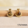 Maillard Series Stainless Steel Earring Tiger Eye Stone No Fade Earrings Sun Oval Butterfly Fan-Shaped Jewelry - Image 14