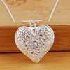 Silver-Tone Openwork Heart Pendant Necklace - Image 2
