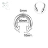 ZS 1PC 2/4/6/8G Spike Horseshoe Nose Ring Stainelss Steel Cone Large Gauge Piercings Internal Threaded Septum Nose Ear Expander - Image 15