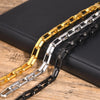 Chunky Chain Bracelets for Men,Silver Black Grey Gold Color Stainless Steel Chain Wristband,Stylish Gift for Son Dad - Image 2