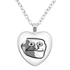 Rage Comic Necklace Derp Face Trollface Funny Meme Cartoon Glass Heart Shape Pendant Chain Necklace Charm Jewelry Collect Gift - Image 27