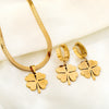 Cubic Love Heart Minimalist Jewelry Set Necklace Earrings Bracelets Stainless Steel Women Party Accessories - Image 19