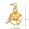 Shining Moon Star Sun Tellurion Celestial Compass Charm Pendant Gold Colour, Jewelry Necklace Bracelet Making Supply - Image 5