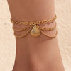 Boho Gold Silver Color Tassel Chain Bracelet Anklet Charms Snake/Starfish/Heart Sexy Leg Ankle On Foot Chain Beach Jewelry - Image 4
