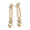 Stainless Steel Zirconia Round Water Drop Dangle Earrings Stylish Unique Fresh Attractive Jewelry - Image 8