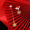 Cute Christmas Elk Dangle Earrings For Women Xmas Deer Butterfly Knot Pearl Zircon Earring Christmas Year Jewelry Gifts - Image 16