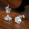 Earring D Gra Lab Diamond 4 Claw Silver Stud Earrings for Women Man - Image 2