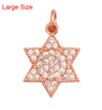 Cute Colourful Star Snowflake Sun FLowers Gold Charm Pendant, Cubic Zirconia CZ Paved,Jewelry Necklace Accessories - Image 22