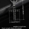 Cubic Zirconia Cross Pendant Necklace on Twisted Chain 60cm - Image 9