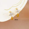 6/8/10mm Stainless Steel Zircon Flower Hoop Earring Small Gold Color Circle Hoops Huggie Piercing Earring Jewelry - Image 18