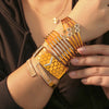 eye-catcher Carving Design Stainless Steel Bangle For Women Bracelet Charm Jewelry Wedding Banquet Gift - Image 2