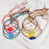 Set of 10Pcs Ceramic Fish Bracelet for Women Handmade Woven Colored Rope Boho Wrap Charm Bracelet Friendship Jewelry - Image 1