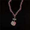 Lolita Girls Cute Cartoon Heart Print Bell Necklace Adjustable Collars JK Uniform Kawaii Chokers Women Punk Torques Jewelry Gift - Image 8
