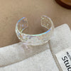 Irregular Geometric Acrylic Cuff Bracelet in Multiple Styles - Image 11