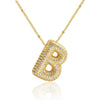 26 Letters Necklaces For Women Man Gold Color Alphabet Zircon Pendant Birthday Party Gift Jewelry - Image 7