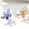 Crystal Flower Big Open Ring for Women Party Summer Holiday Statement Jewelry - Image 4