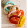 63mm Matte Color Acrylic Resin Round Thick Wrist Bracelet Bangle Stainless Steel Summer Statement Big Jewelry - Image 2