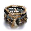 Bohemian Stackable Glass Bead Bracelet Set 4 Pieces - Image 13