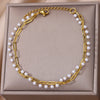 Stainless Steel Colorful Boho Drops Anklets For Women Zircon Cross Beads Anklet Double Chain Summer Beach Jewelry Gift - Image 3