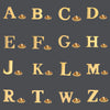 Copper material 18mm height A-Z 26 capital letter brooch men's suit coat collar needle accessories - Image 1
