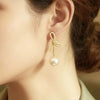 Elegant Micro Inlaid Rhinestone Bowknot Pearl Dangle Earring for Women French Style Niche Temperament Advanced Design Jewelry - Image 2