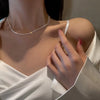 Starry Sky Sparkling Necklace, Women's Clavicle Chain Bracelet, Simple Sparkling Plain Chain, Stackable Design - Image 1