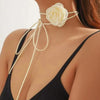 Imitation Pearl Choker Necklace with Lace-Up Bow Detail - Image 19