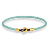 Gold Color Stainless Steel Button Braided Leather Bracelet For Men Women Couple Jewelry Gifts - Image 13