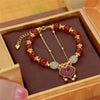 Year Lucky pingan Beaded Bracelet For Women Elegant Red Beads Fu Letter Charm Bracelet Chinese Jewelry Festive Gifts Girl - Image 1